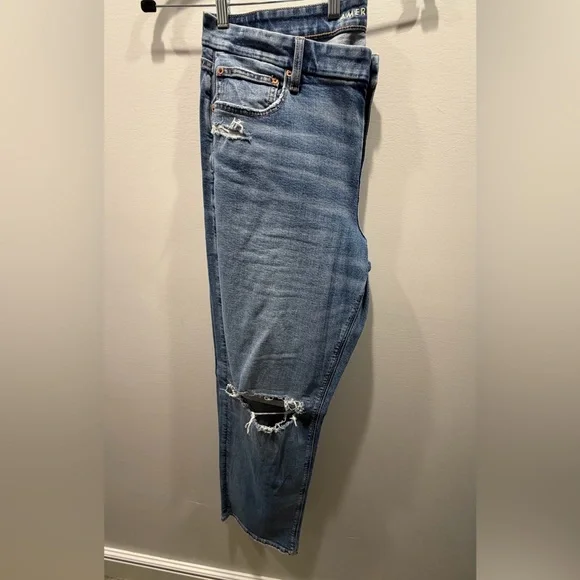 American Eagle 🦅 Stretch Curvy Ripped Straight Jean - Picture 7 of 10